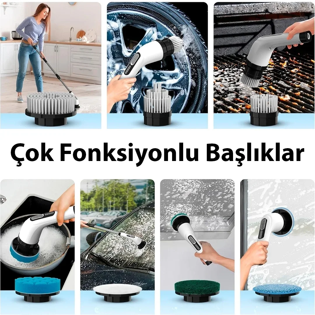 9&amp;apos;u 1 Arada Çok Amaçlı Kablosuz Şarjlı Temizlik Fırçası Ip67 Yıkanabilir Başlık Bx40 Fiyatı, Yorumları ve Özellikleri