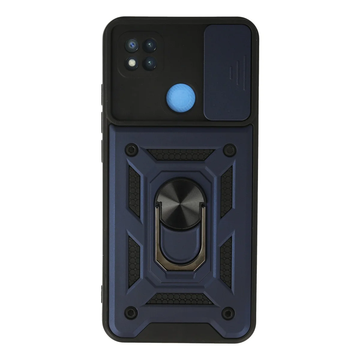 9C Silikon Lens Yüzüklü Kılıf - Lacivert