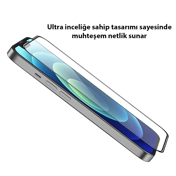 9D Full Cam Ekran Koruyucu iPhone 13 Mini 5.4” - Kırılmaz Temperli Cam