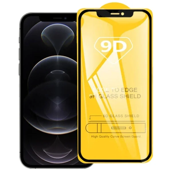 9D Full Glue Cam Ekran Koruyucu iPhone 12/12 Pro 6.1’e Uyumlu - Çizilme ve Kırılmaya Karşı Ultra Dayanıklı
