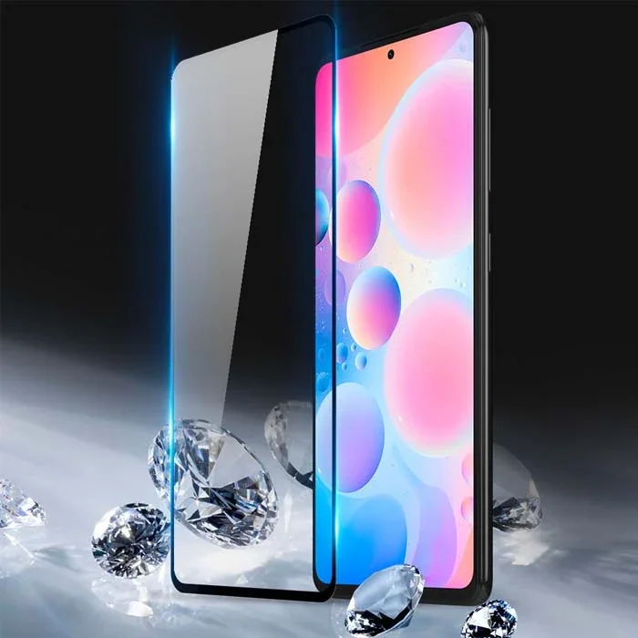 9D Full Kaplama 9H Kırılmaz Cam Ekran Koruyucu - Redmi Note 10 Pro/K40 Pro Uyumlu