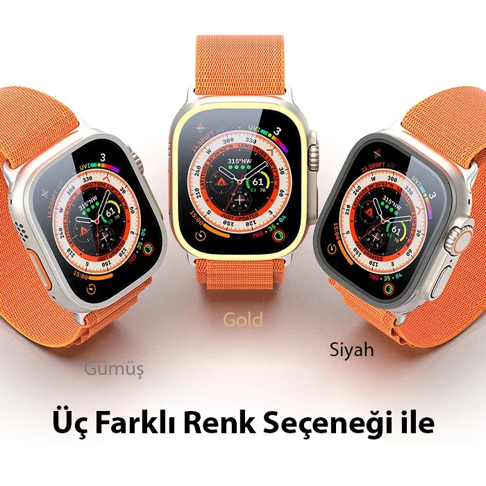 9H Temperli Cam Apple Watch Ultra 49MM Ekran Koruyucu – Çizilmelere Karşı Süper Dayanıklı