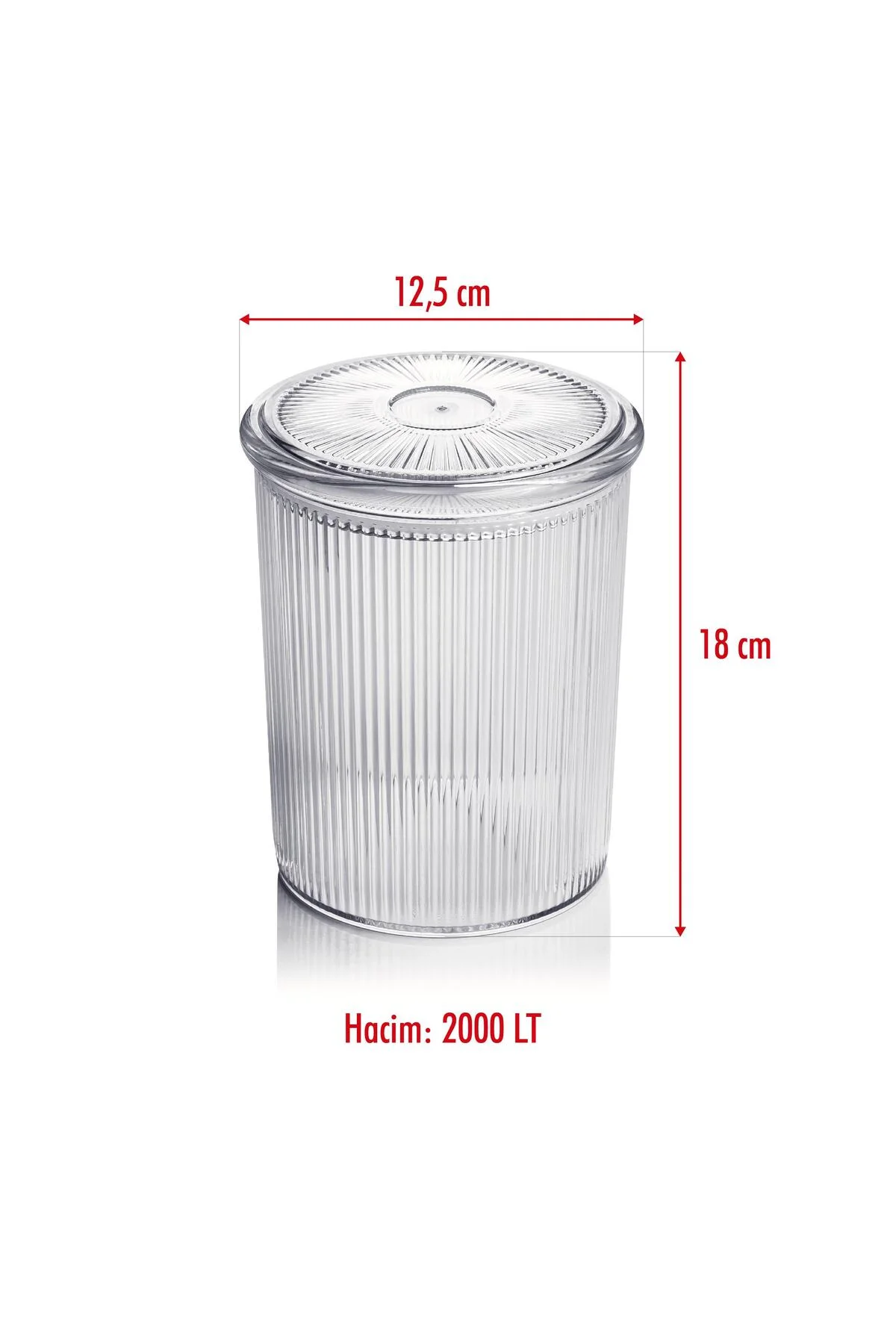 9'lu Barok Yuvarlak Büyük Kavanoz Seti & Saklama Kabı & Erzak Kabı (9*2000 ML) - Görsel 5