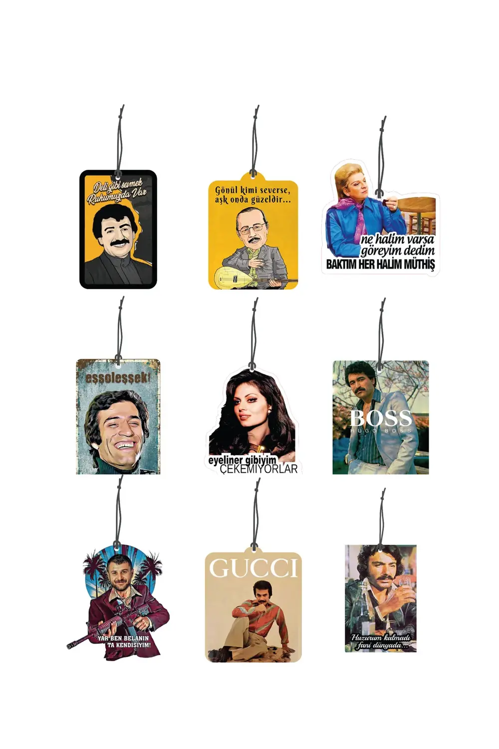 9lu Efsaneler Görselli Oto Kokusu Dikiz Ayna Süsü Torpido Ve Oto