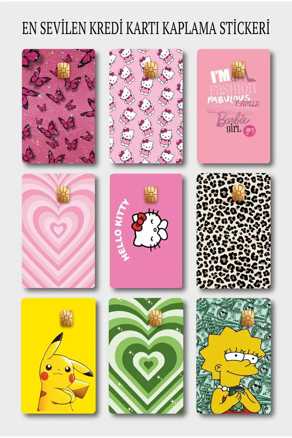 9'lu Karma Yeni Seri En Çok Sevilen Kart Kaplama Sticker