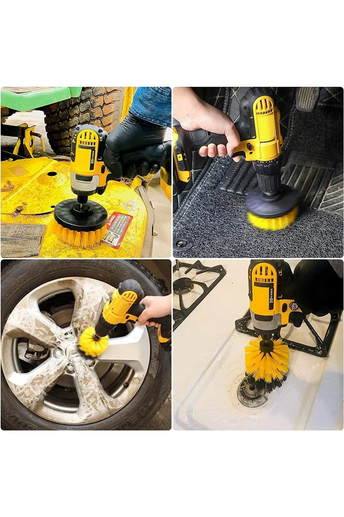 ® 9'lu Matkap Ucu Fırça Seti Temizleme Parlatma Pasta Cila Jant T ® 9'lu Matkap Ucu Fırça Seti Temizleme Parlatma Pasta Cila Jant T