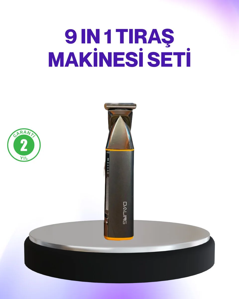 9'lu Şarjlı Erkek Bakım Cihazı - Saç Sakal Bıyık Tıraş Makinesi