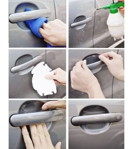 9lu Set Araba Kapı Kolu Koruyucu Çizilme Önleyici Şeffaf Sticker 9lu Set Araba Kapı Kolu Koruyucu Çizilme Önleyici Şeffaf Sticker