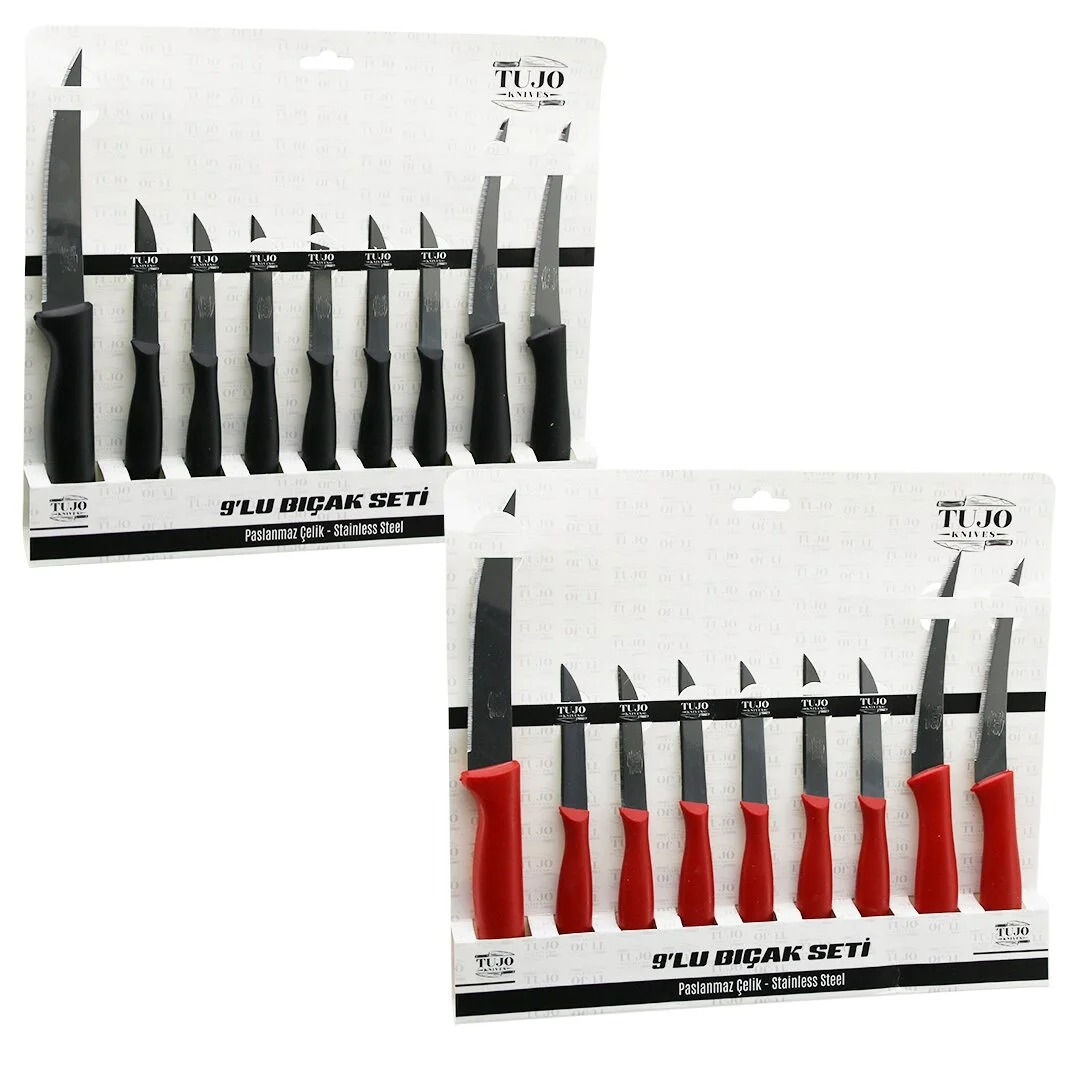9pcs Tırtırlı Bıçak Seti 1ad 24cm Ekmek 2ad 10cm Sebze 6ad 6.5cm Meyve Bx40 Fiyatı, Yorumları ve Özellikleri