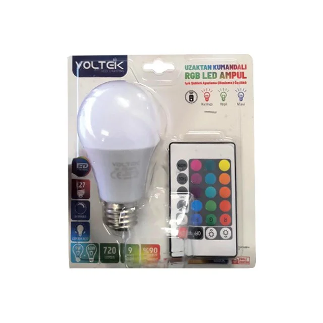 9W Kumandalı Beyaz+RGB LED Ampul – Uzaktan Kumandalı Akıllı Ev Aydınlatma Fiyatı, Yorumları ve Özellikleri