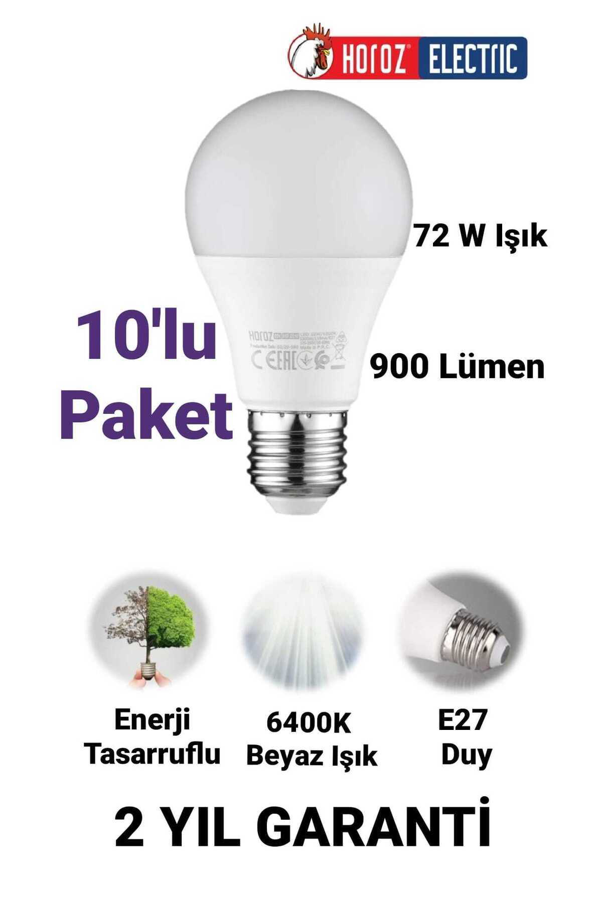 9w Led Ampul Beyaz Işık E27 Duy 900 Lümen Led Lamba