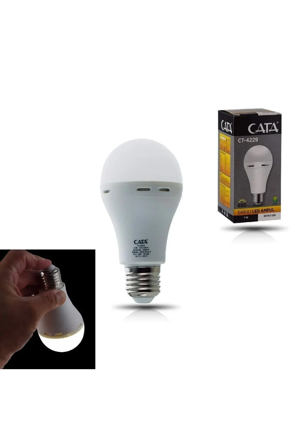 9W Şarjlı led ampul 10 lu Eko Paket