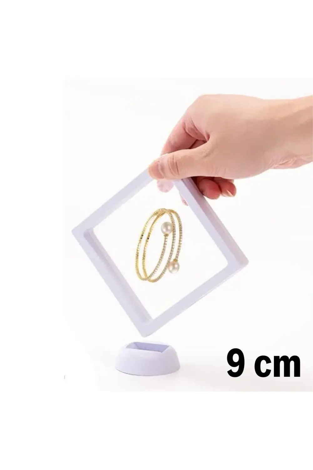 9x9 cm Standlı 3D Takı Ziynet Hatıra Koleksiyon Saklama Kutusu Şe