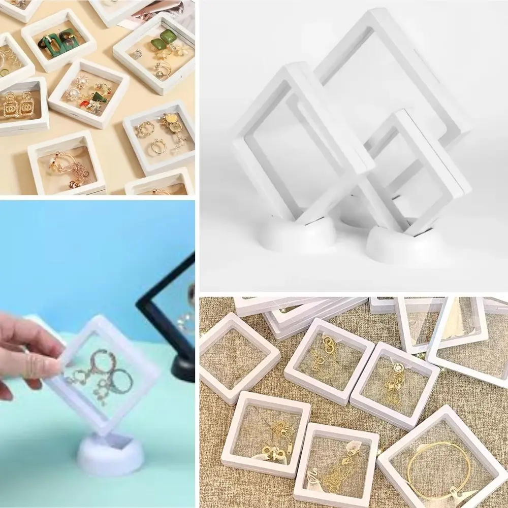 9x9 cm Standlı 3D Takı Ziynet Hatıra Koleksiyon Saklama Kutusu Şe