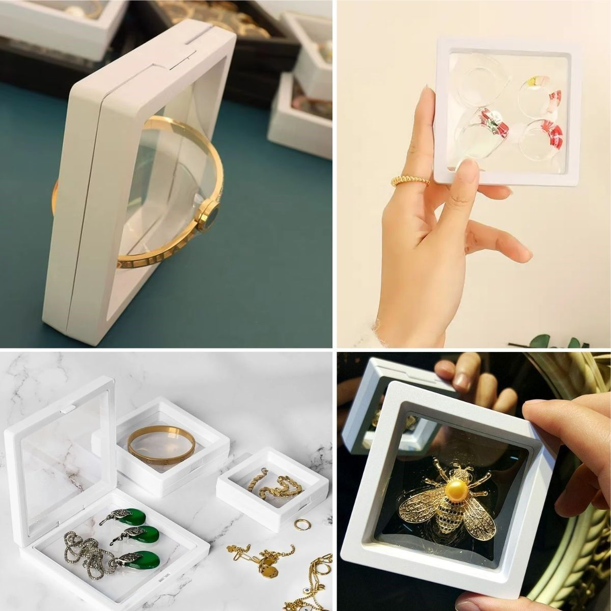 9x9 cm Standlı 3D Takı Ziynet Hatıra Koleksiyon Saklama Kutusu Şe