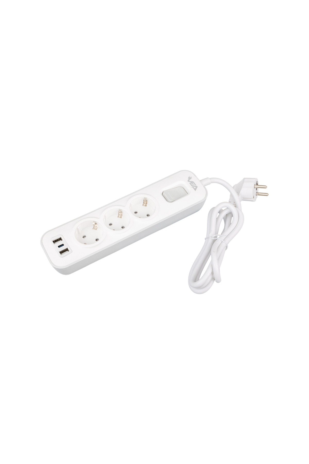 A Class 3 lü 2 USB + TYPE-C Destekli Anahtarlı 1.5 Metre Çocuk Korumalı Grup Priz Malezya Üretimi