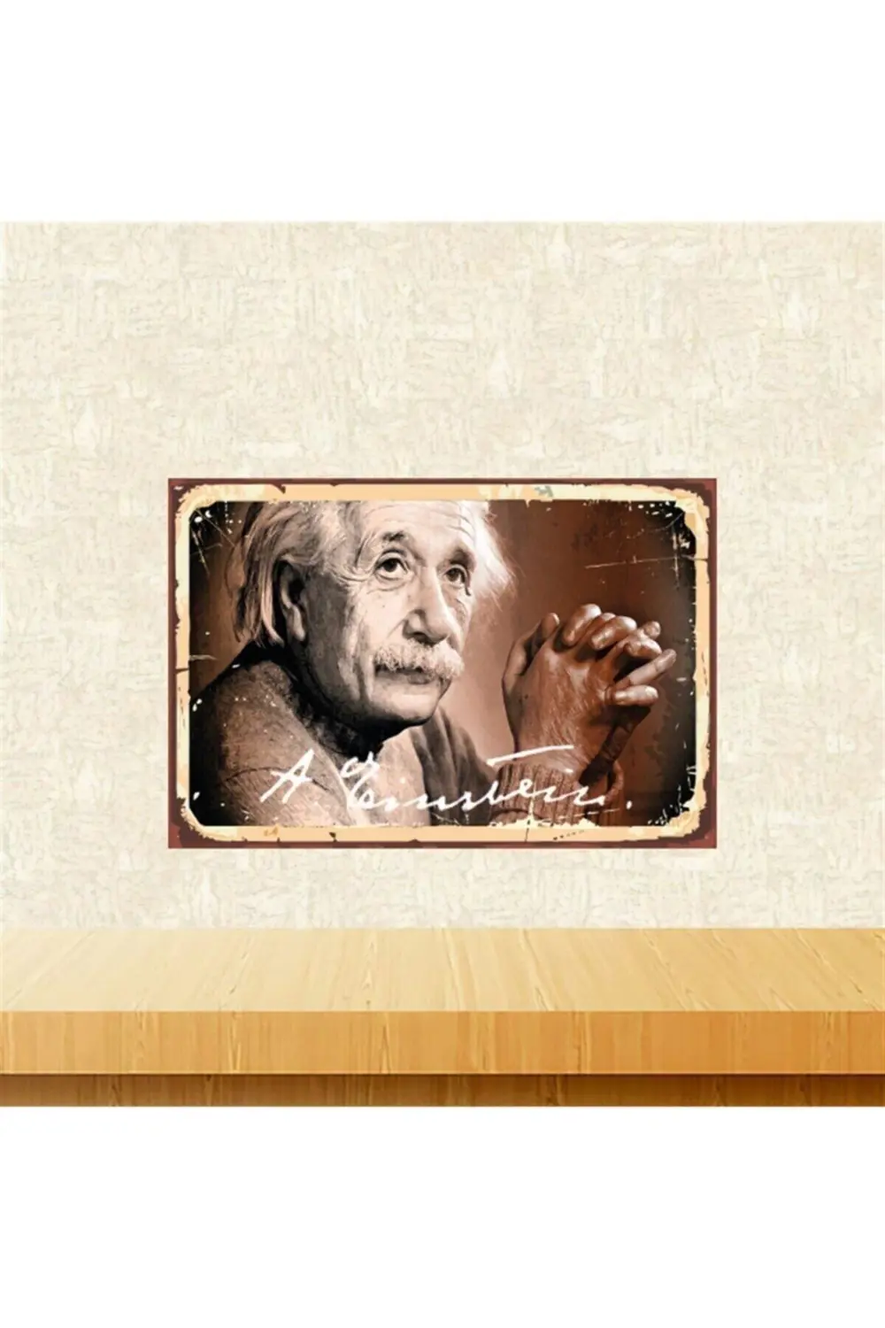 A. Einstein Retro Ahşap Tablo Tkfx5427 20x30 Cm