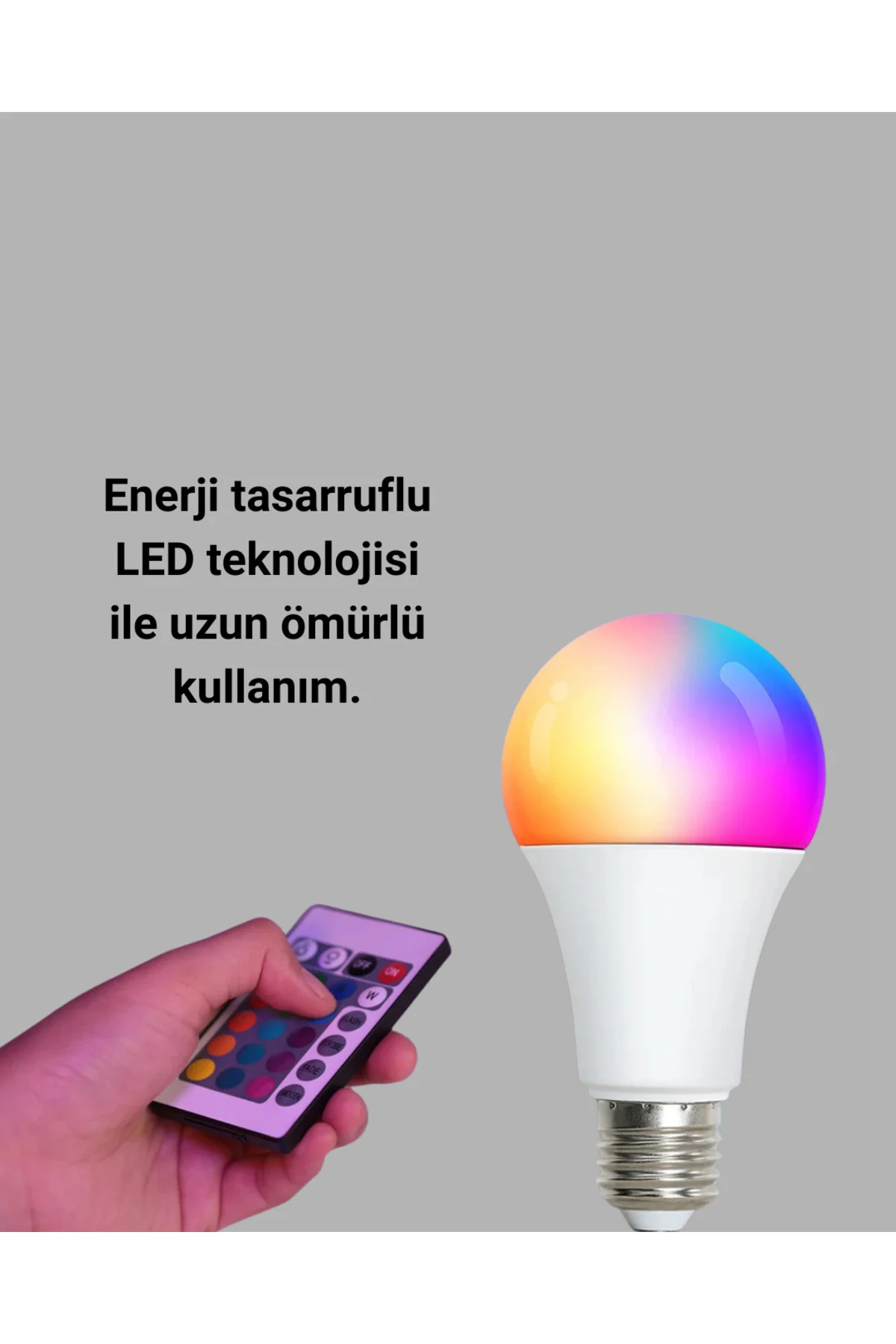 A Kalite 2025 RGB LED Ampul Uzaktan Kumandalı 16 Renkli Lamba
