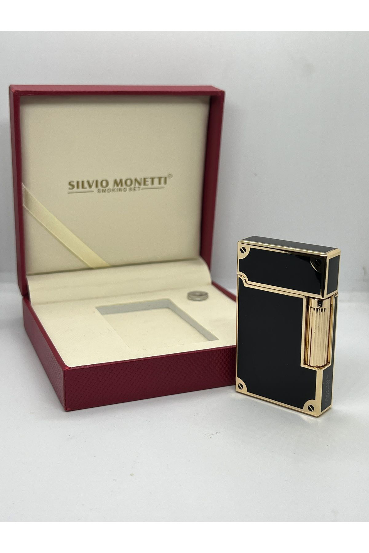 Pnp A Kalite Dupont Tarzı Çakmak Silvio Monetti-Yandan Çarklı