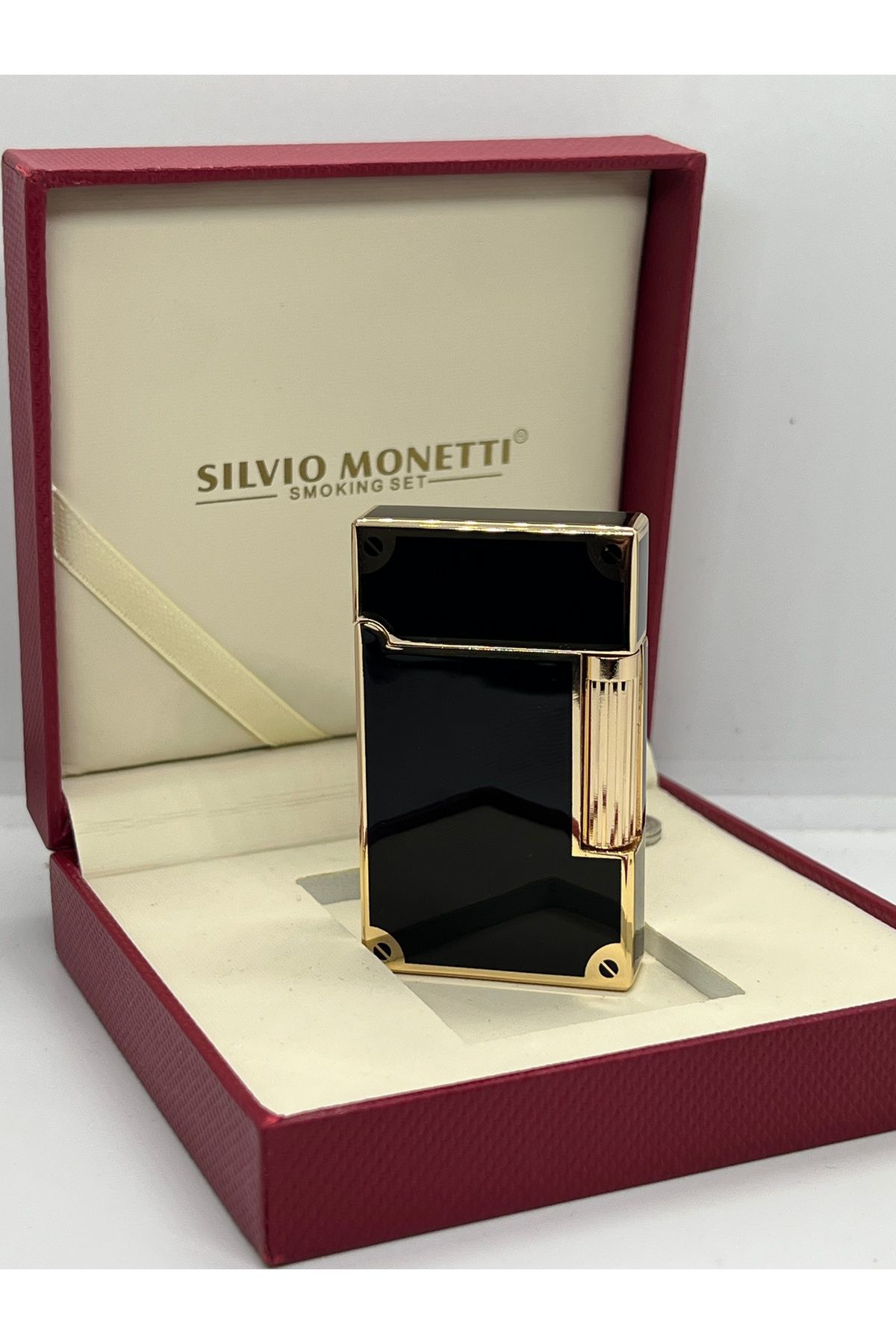 Pnp A Kalite Dupont Tarzı Çakmak Silvio Monetti-Yandan Çarklı