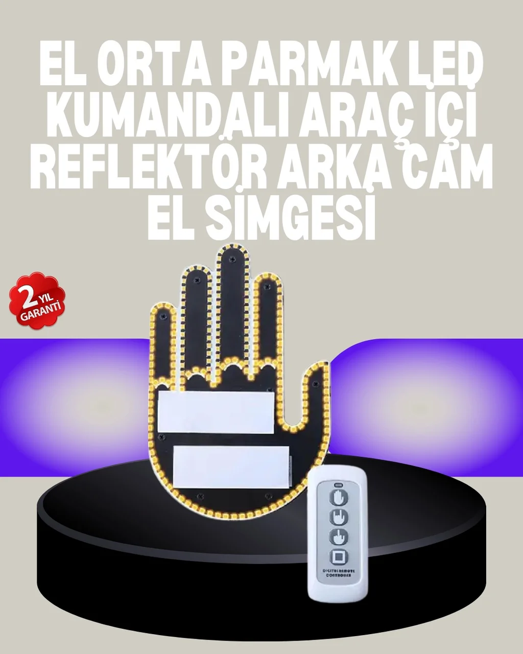 A Kalite Uzaktan Kumandalı Led Park Uyarı Işığı El Figürlü Model 