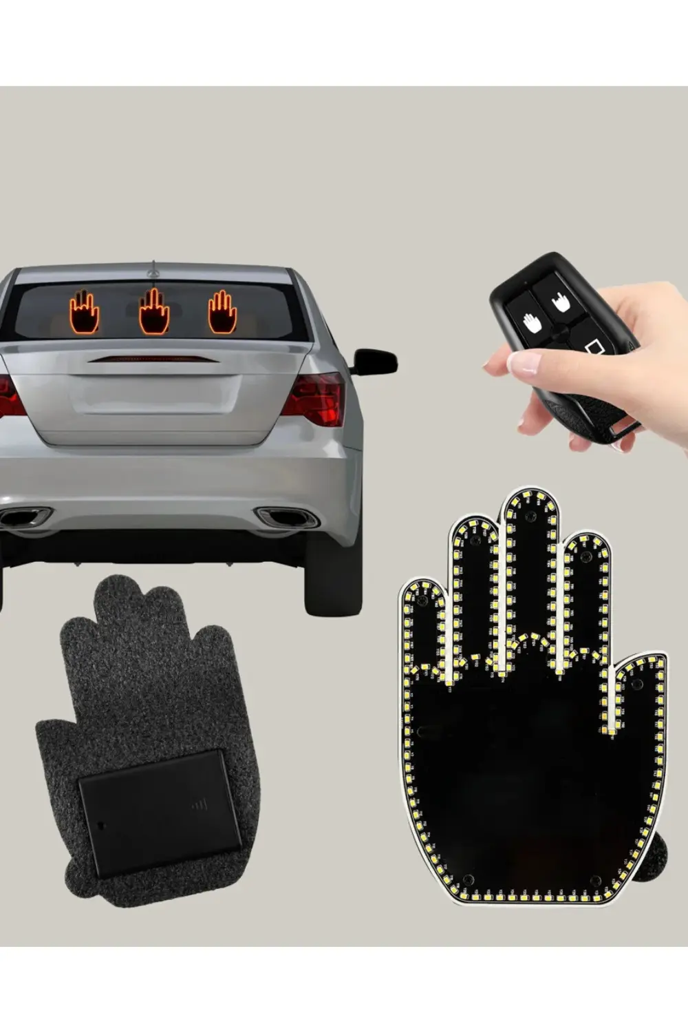 A Kalite Uzaktan Kumandalı LED Park Uyarı Işığı El Figürlü Model