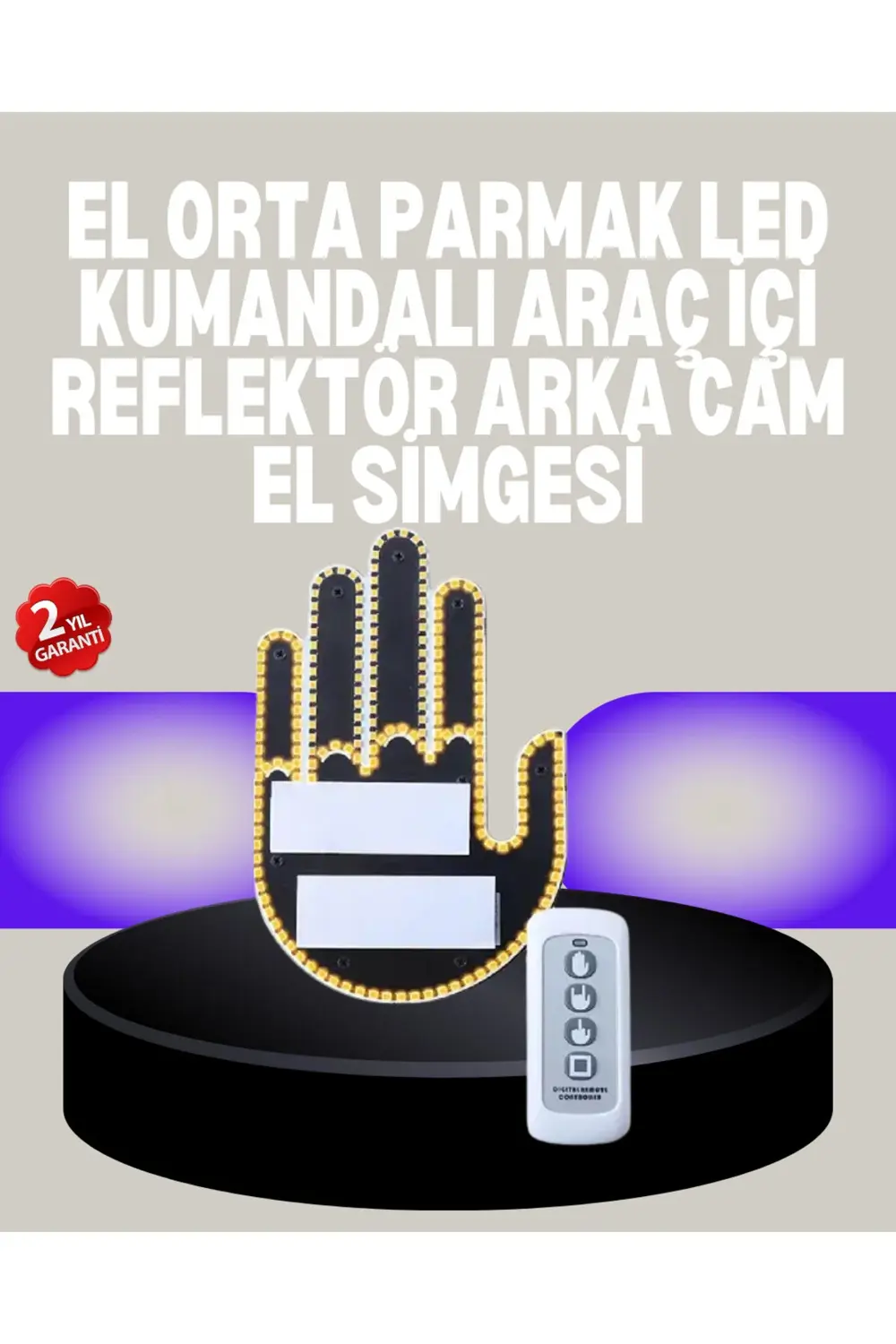 A Kalite Uzaktan Kumandalı LED Park Uyarı Işığı El Figürlü Model