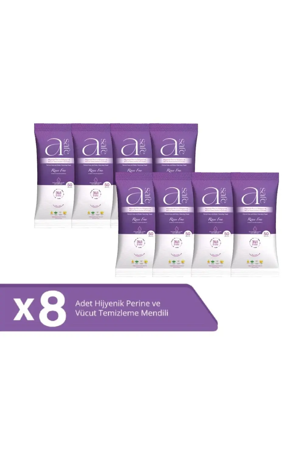A Safe Perine Bölgesi Ve Vücut Temizleme Havlusu X 8'li Gönderim