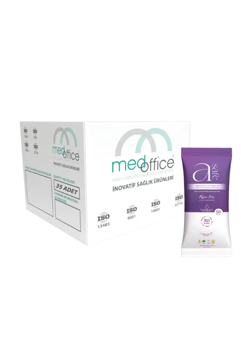 A Safe Perine Bölgesi Ve Vücut Temizleme Havlusu X 35'li Gönderim