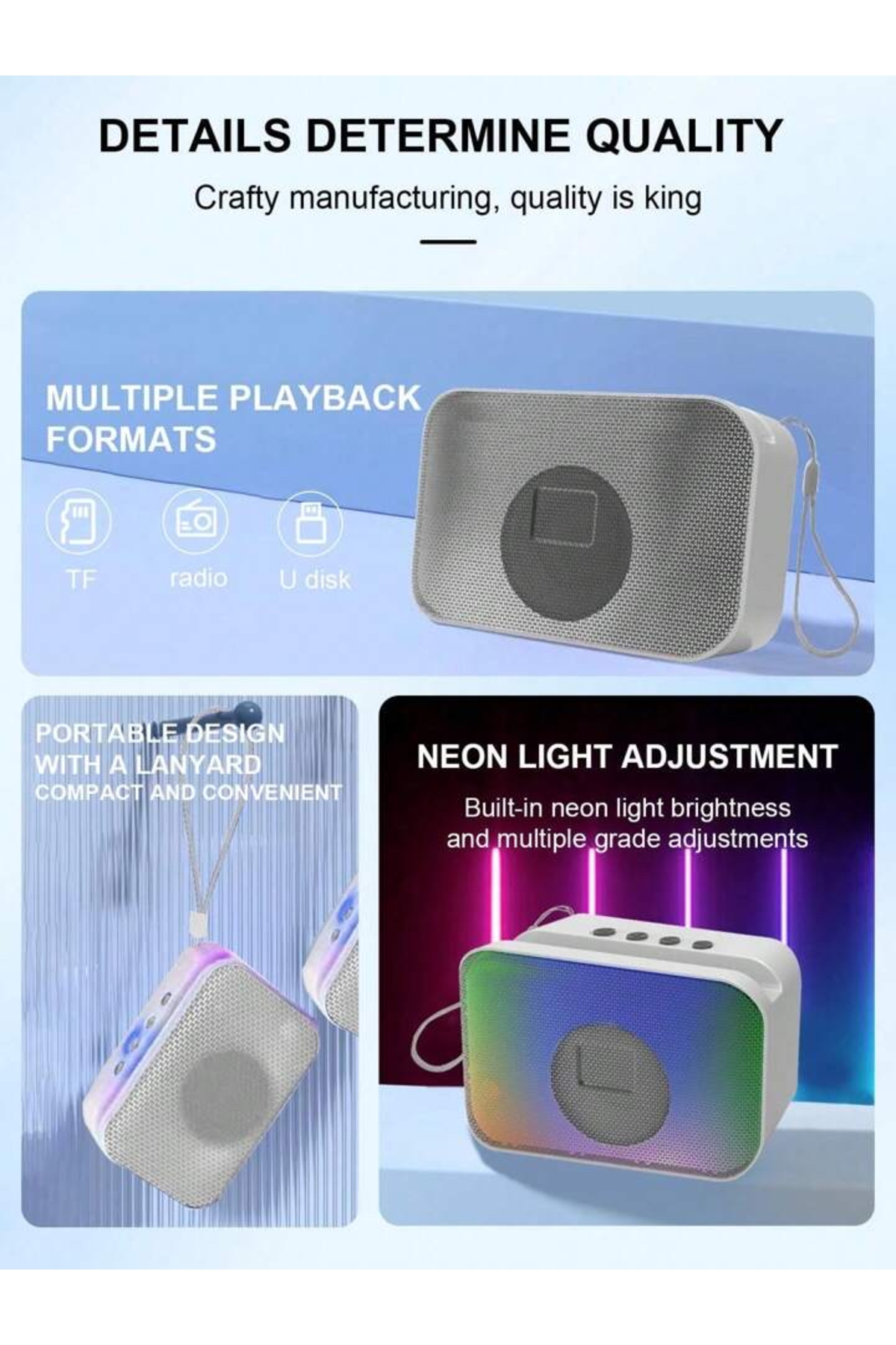 A011 LED mini bluetooth hoparlör