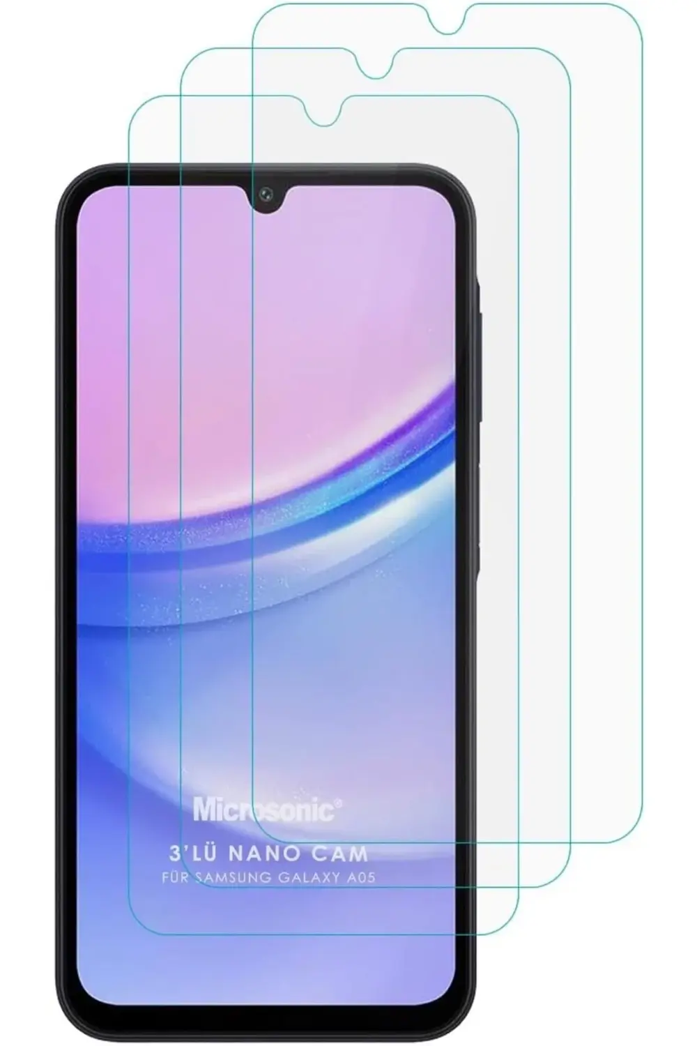 A06 Screen Protector Glass Cam Ekran (3`lü Paket) [ A06 ile Uyuml