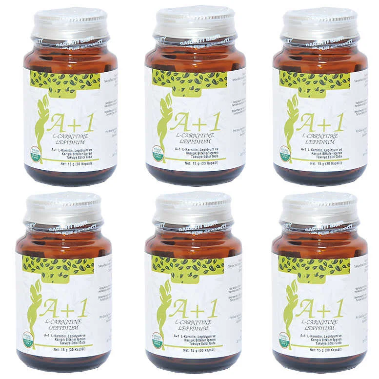 A1 L-Carnitine Lepidium Bitkisel 30 Kapsül X 6 Adet