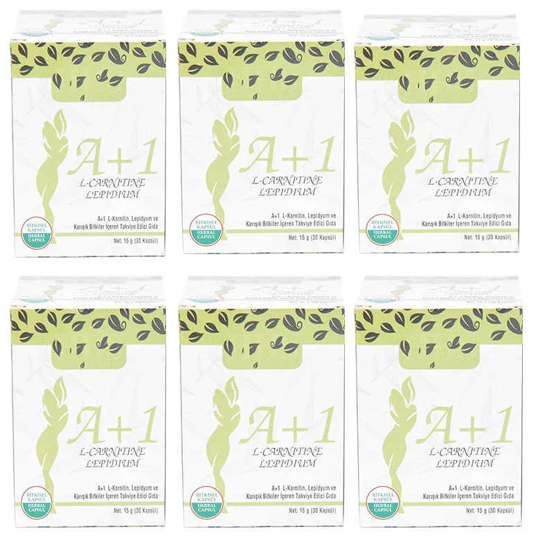 A1 L-Carnitine Lepidium Bitkisel 30 Kapsül X 6 Adet