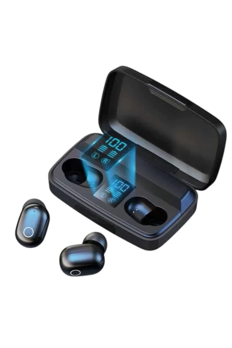 A10S Kablosuz Bluetooth Kulaklık - TWS, 1800 mAh Şarj Kutusu ve Telefon Şarjı