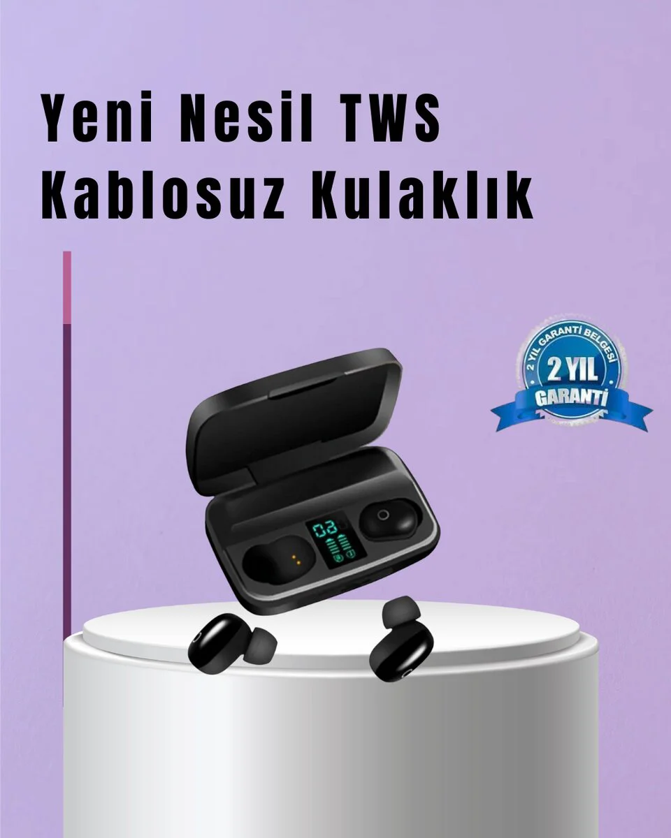 A10s TWS Bluetooth Stereo Kulaklık - 22 Şarj, 10m Çekim, Yüksek Ses Kalitesi
