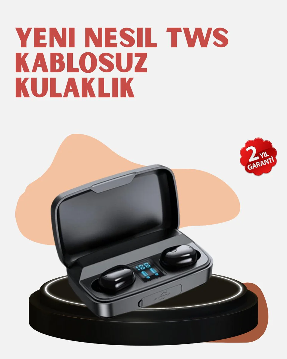 A10s TWS Kablosuz Kulaklık - Yüksek Kapasiteli Dokunmatik Kontrol