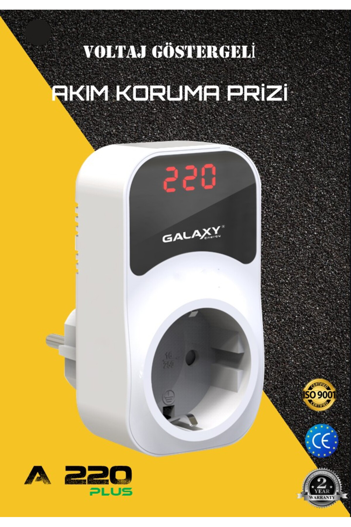 A220 Plus Dijital Ekranlı Akım Koruma Prizi
