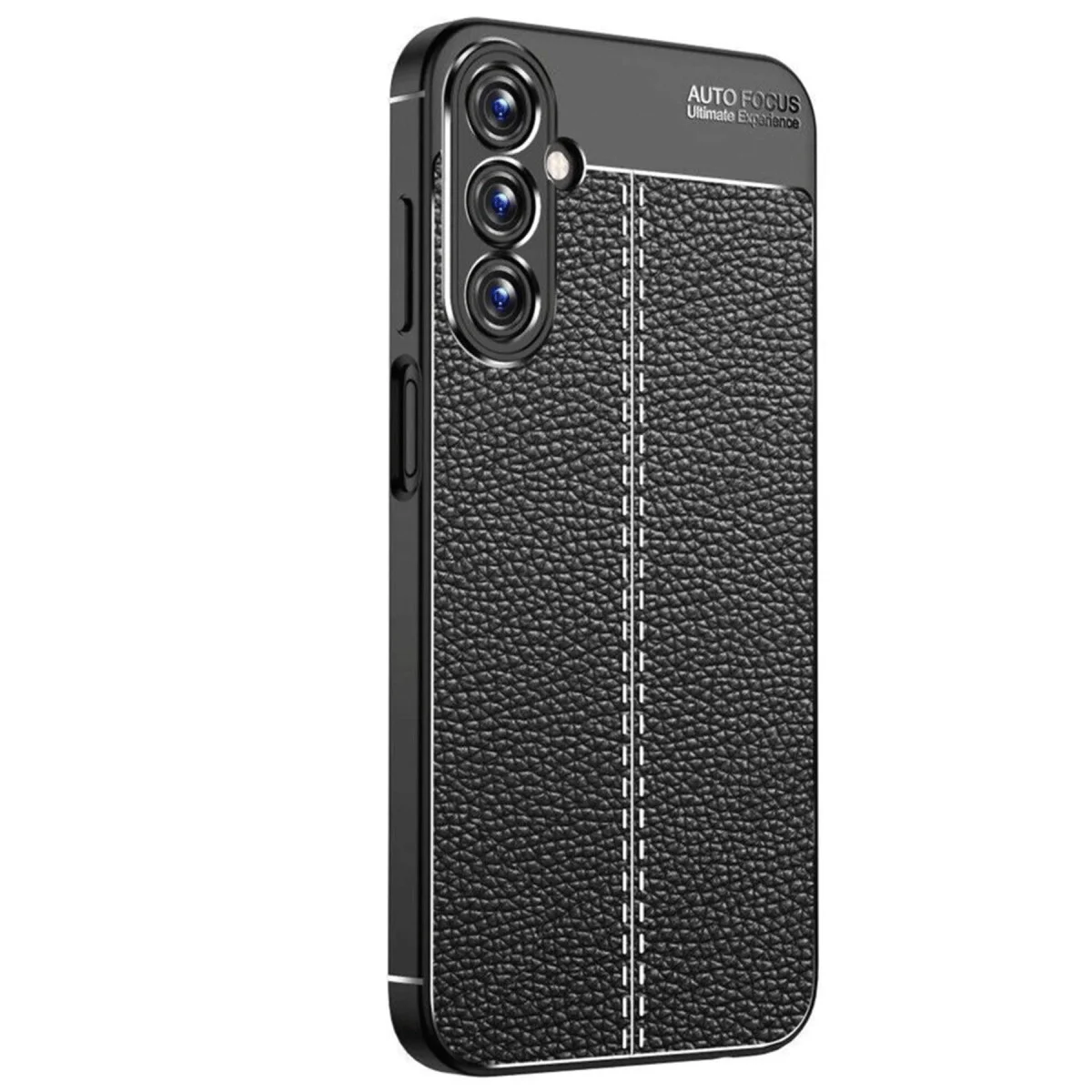 A26 Auto Focus Kılıf - Siyah TPU Deri Dokulu Güvenli Koruma