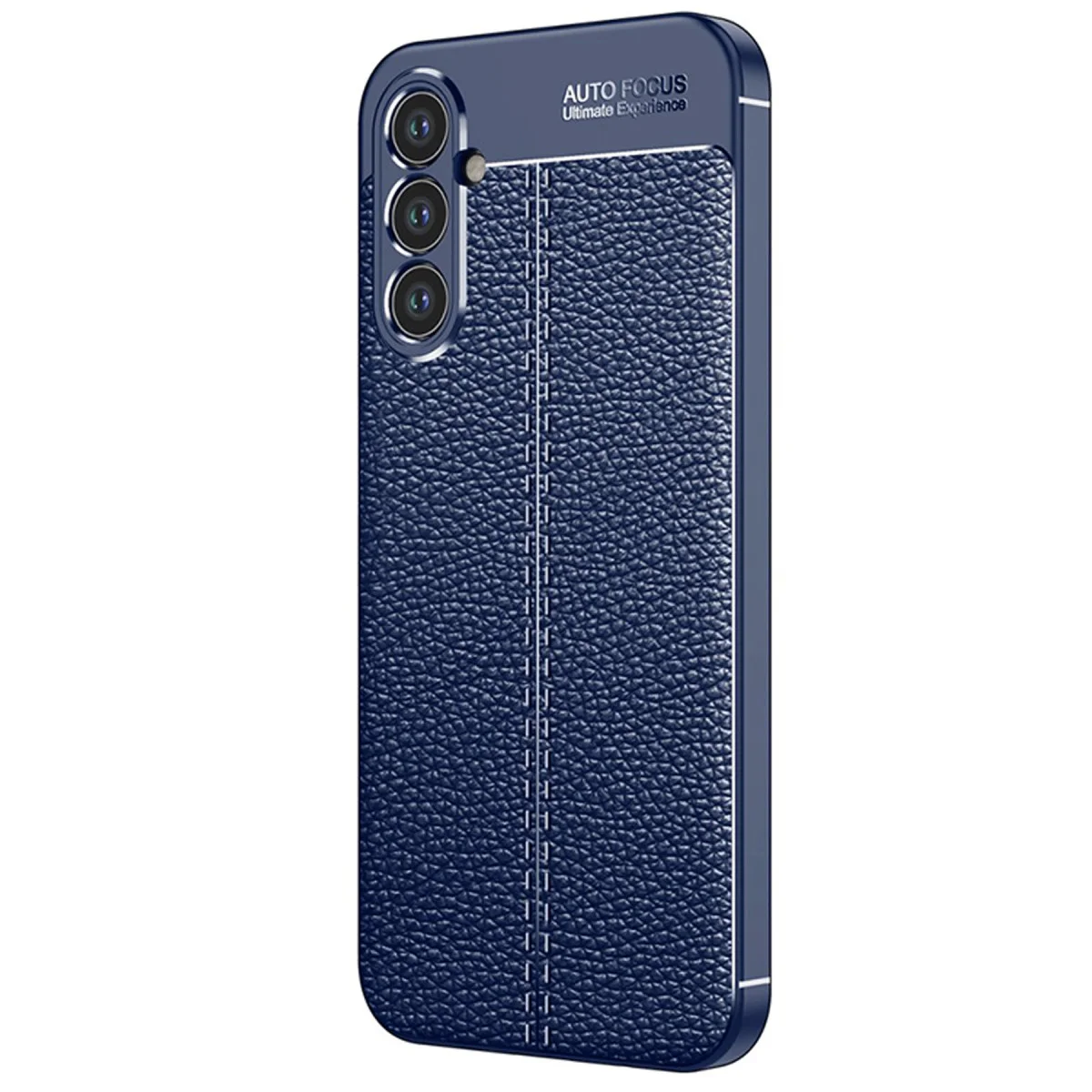A26 Kılıf Auto Focus - Lacivert TPU Deri Dokulu Koruma