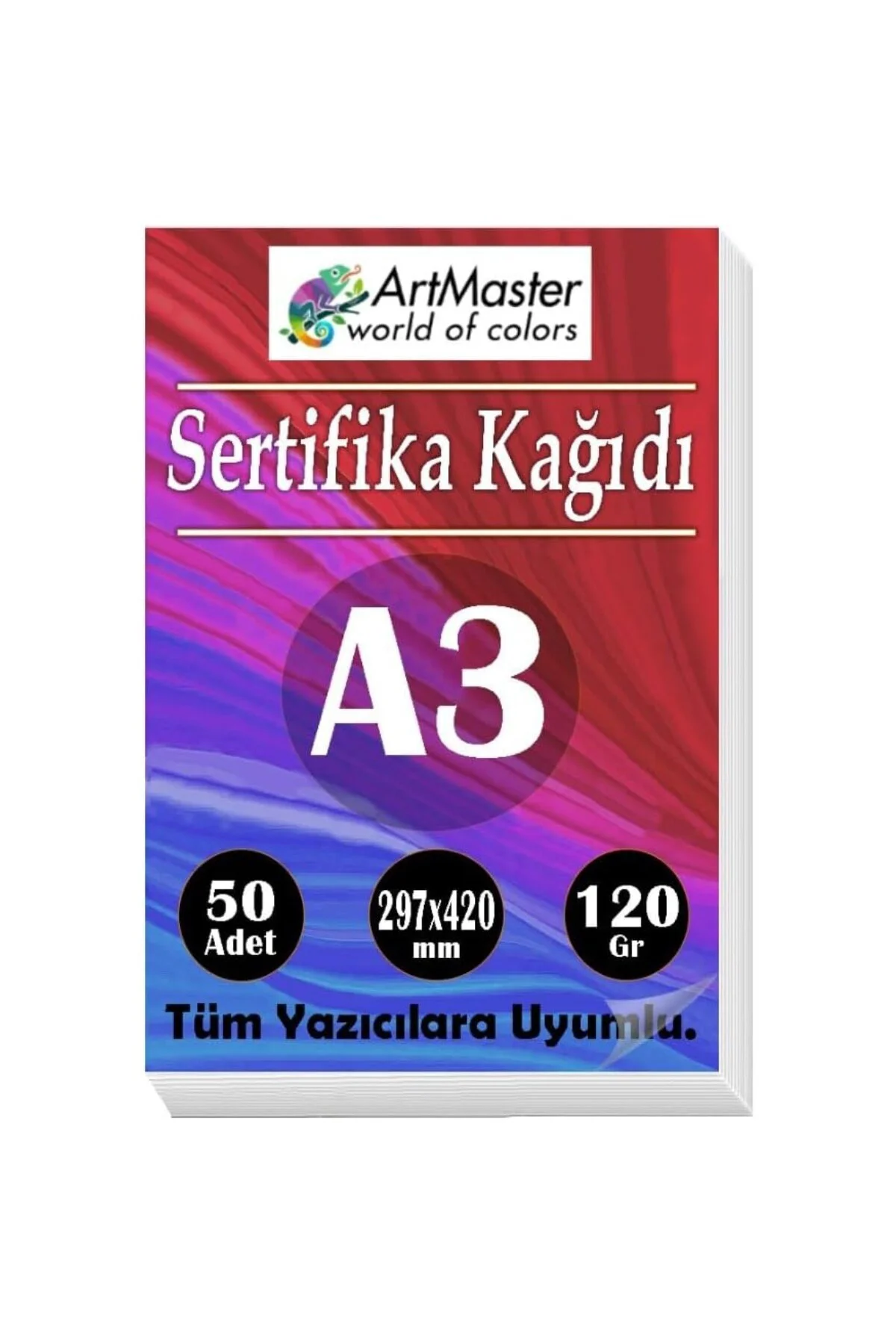A3 Sertifika Kağıdı 50 Adet 120 Gram Kalın Fotokopi Kağıdı Tüm Ya