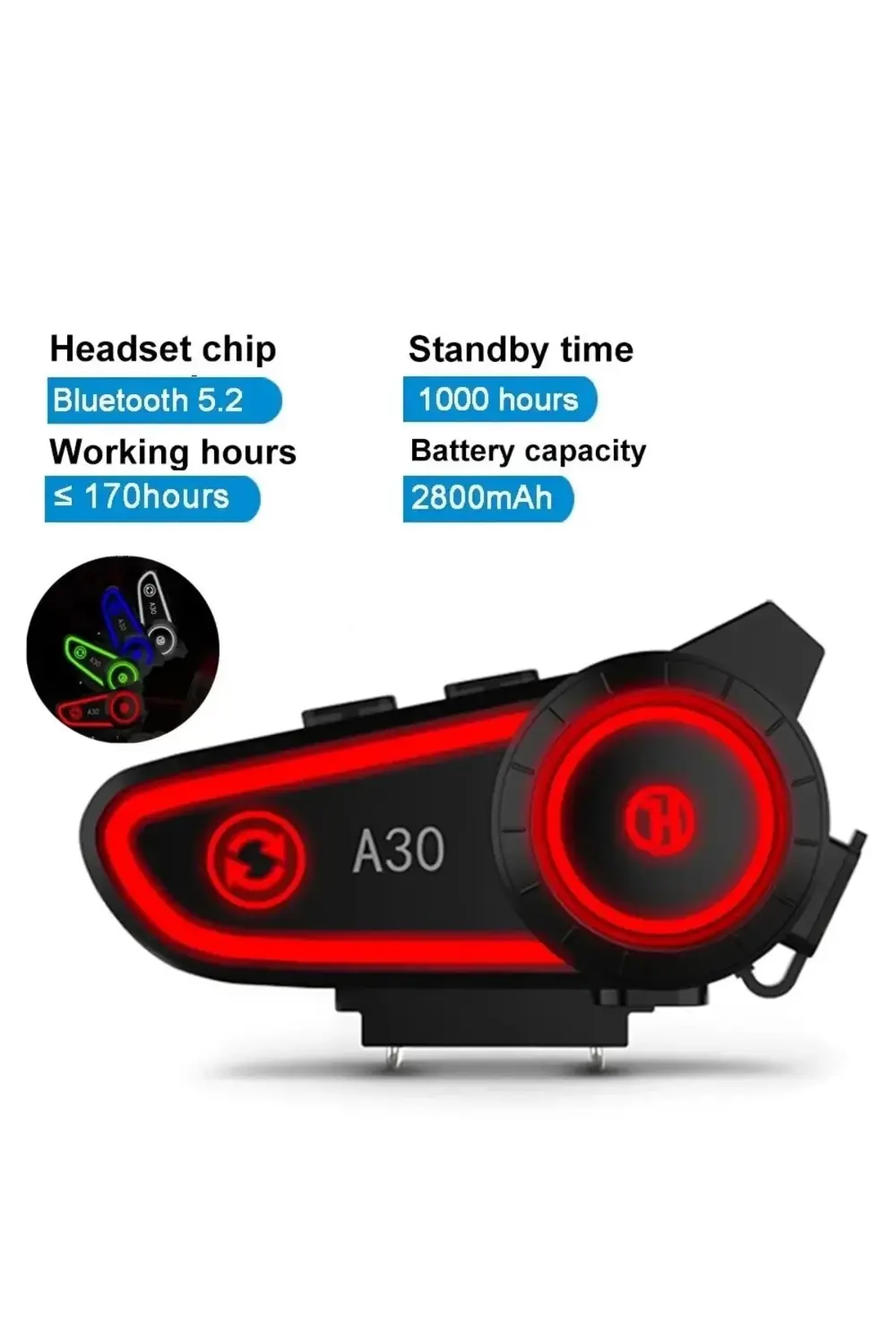 A30 Intercom Motosiklet Kask Kulaklık İntercom Ultra Yüksek Kalit