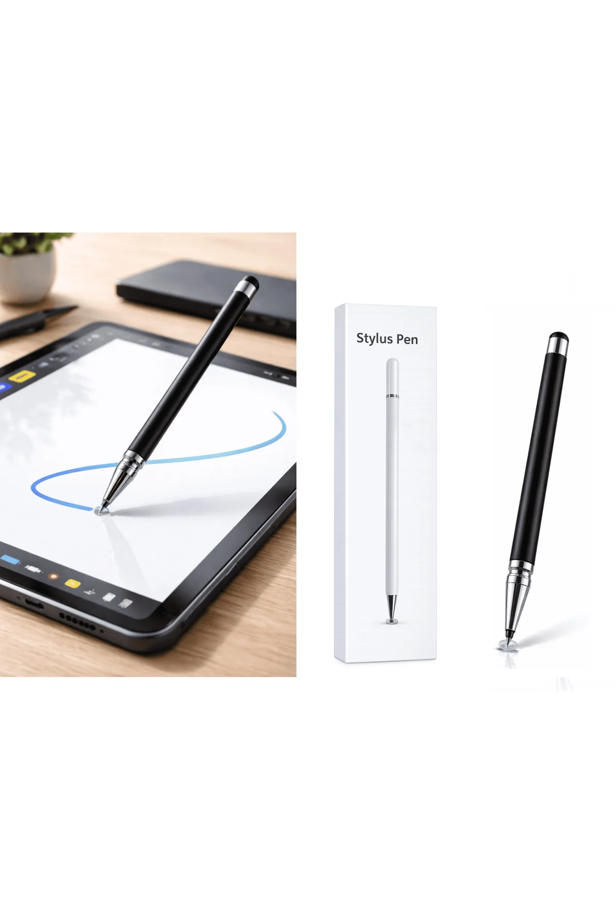 A33 Uyumlu Dokunmatik Stylus Kalem Disk Uçlu Hassas Tablet Telefon Çizim Kalemi