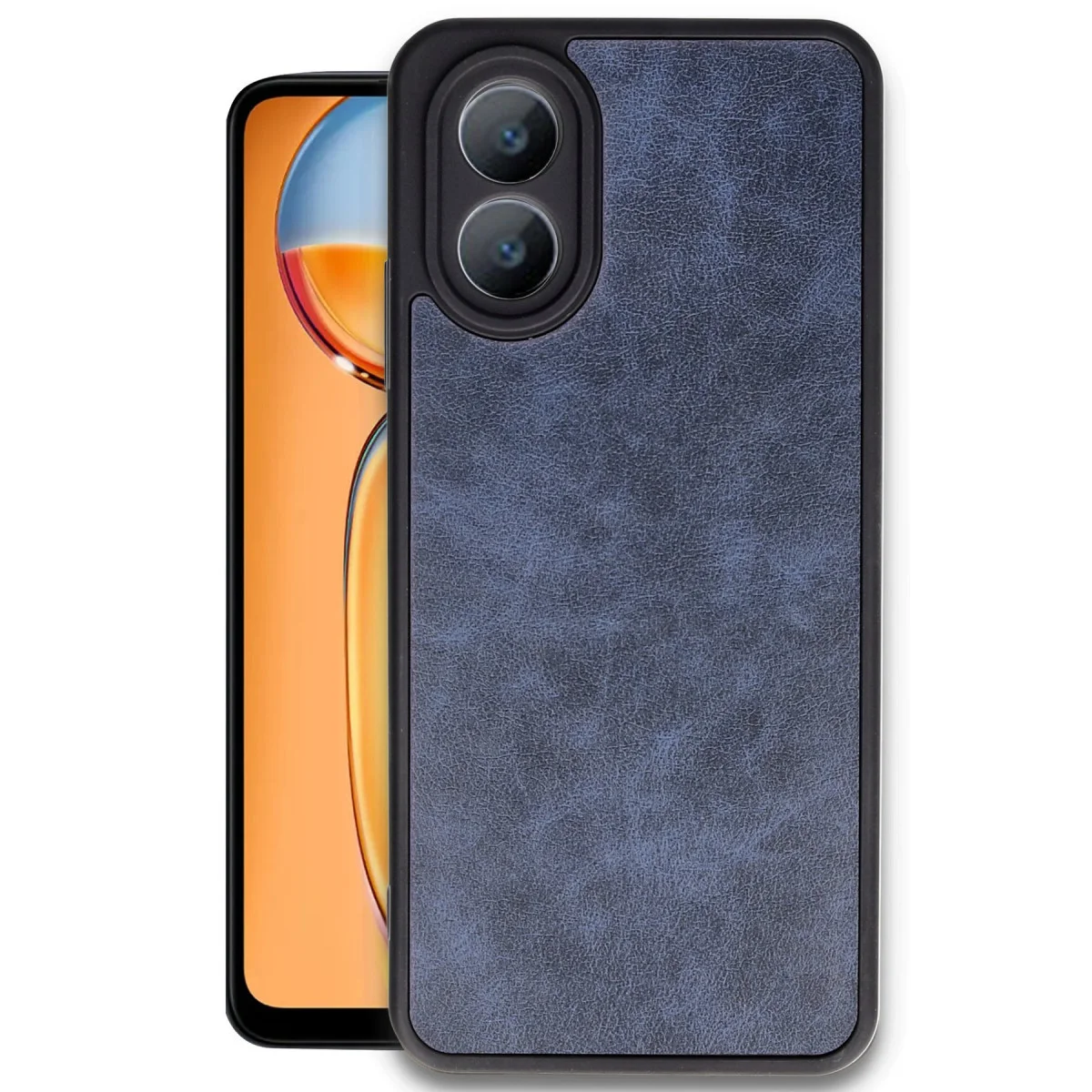 A38 Kılıf Aras Deri Kapak - Lacivert Premium Telefon Kılıfı, 360 Derece Koruma