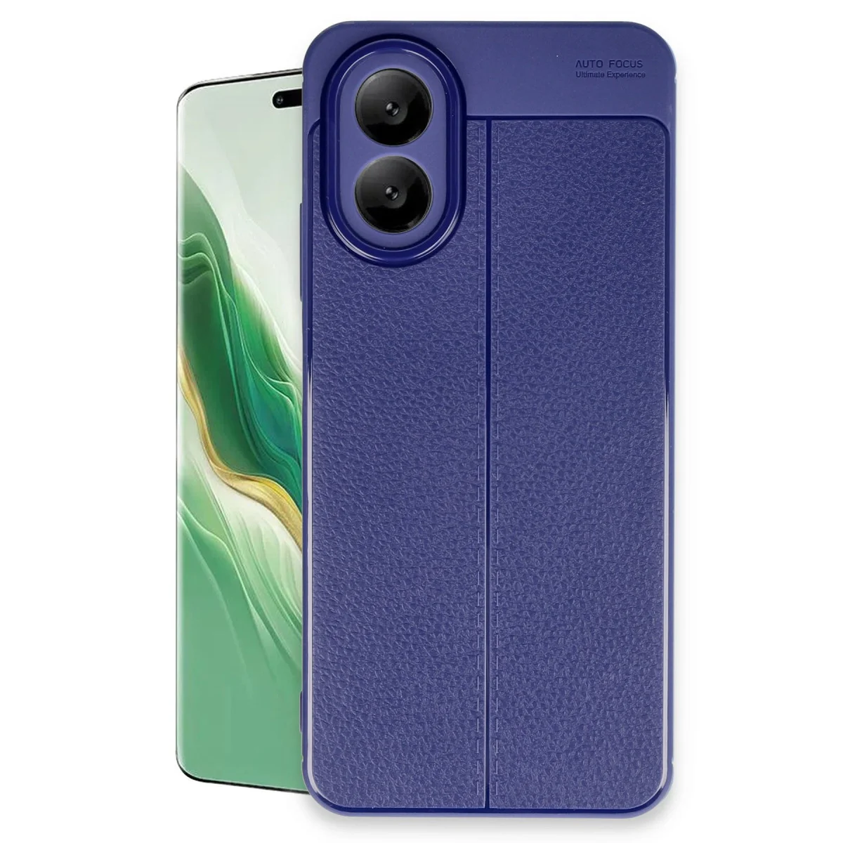 A38 Kılıf Auto Focus Kapak - TPU Deri Dokulu Güvenlik Kılıfı