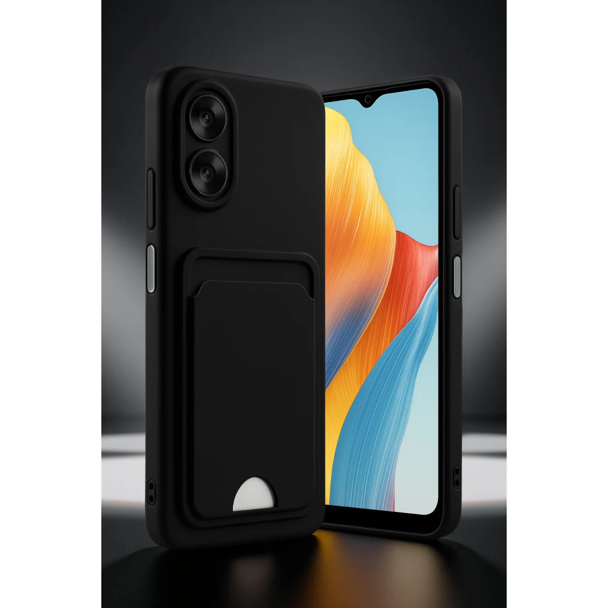 A38 Kılıf Kelvin Kartvizitli Silikon - Lila Premium Telefon Kılıfı