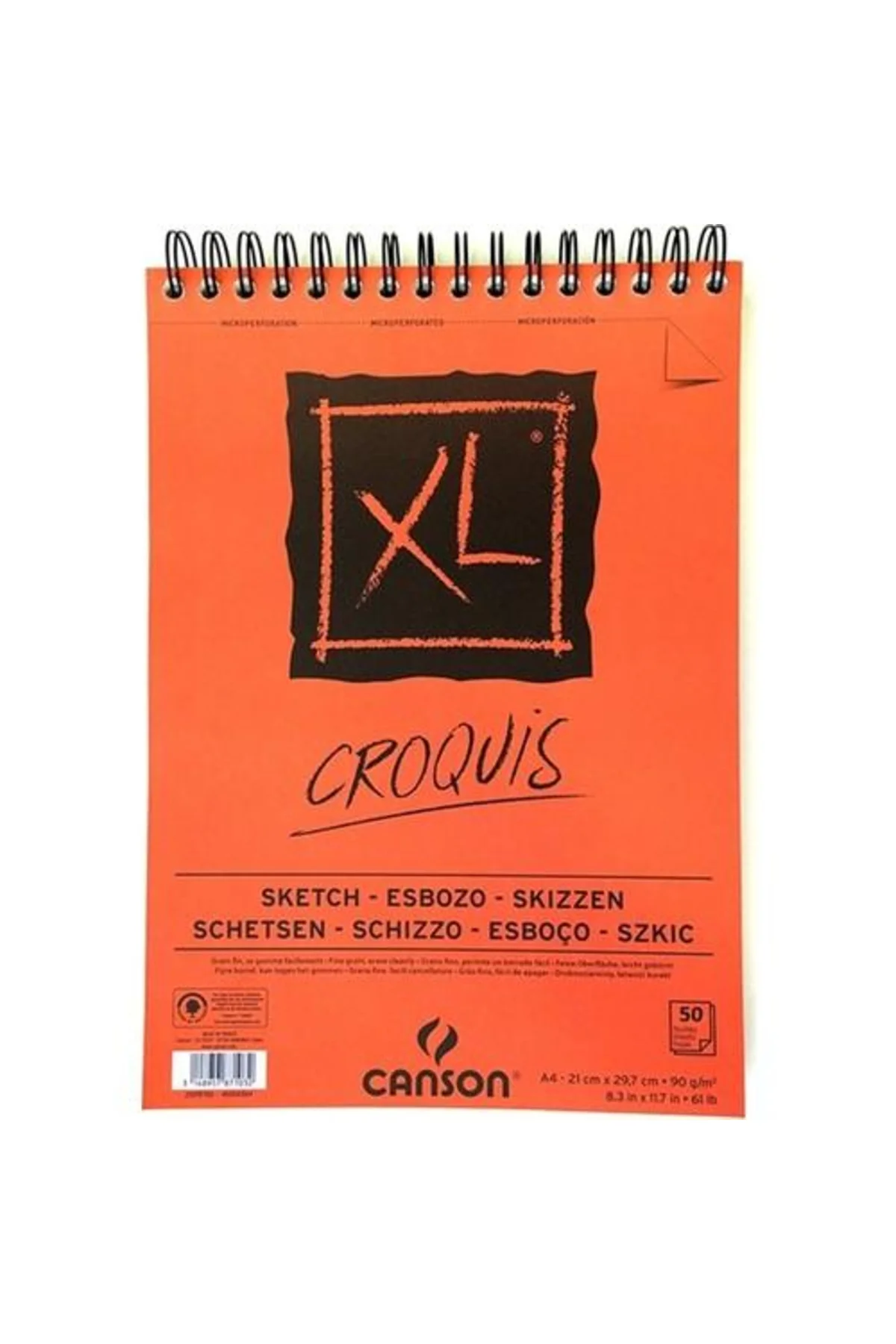 A4-90 G Croquis Xl Üstten Spiralli Eskiz Çizim Defteri 50 Yaprak