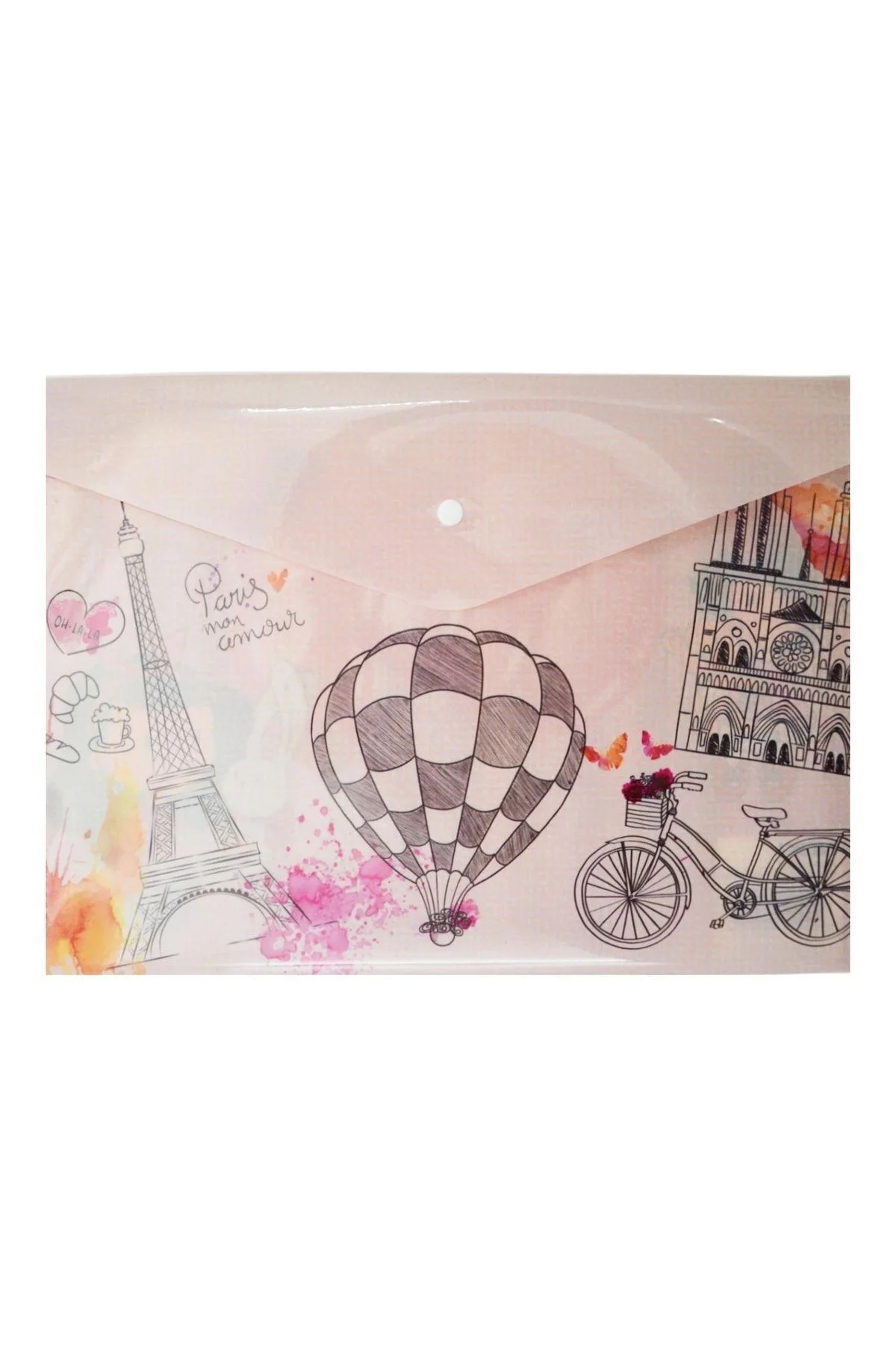 A4 Baskılı Çıtçıtlı Dosya Kız Desenler 12 Adet (3105k)