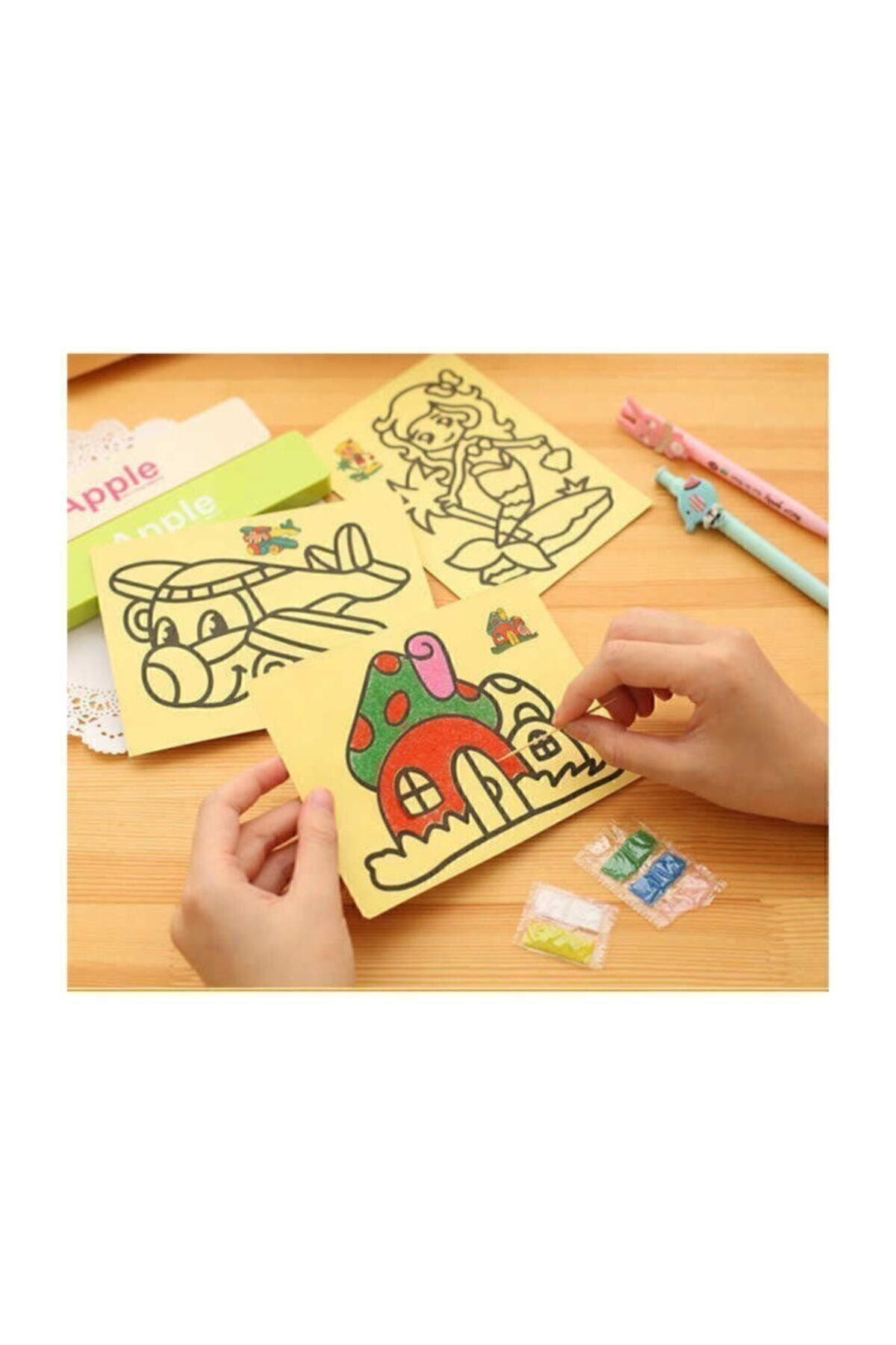 Acerbis A4 Boyutunda Renkli Kumlu Set 4 Adet