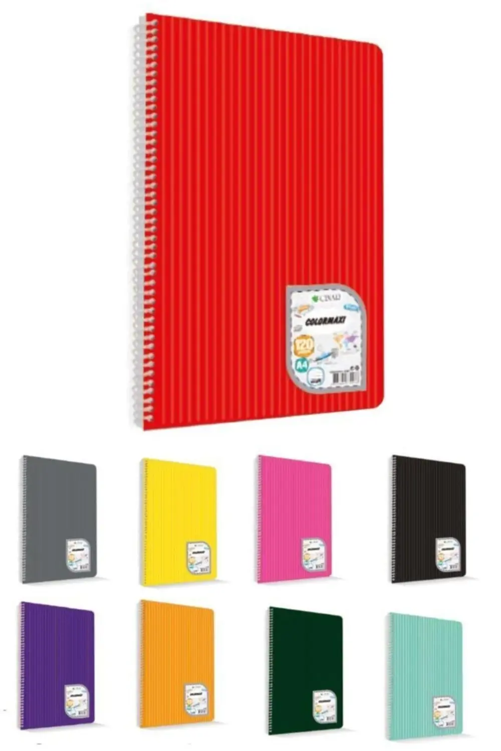 A4 Colormaxi Spiralli Defter Plastik Kapak 72 Yaprak Kareli 72/4
