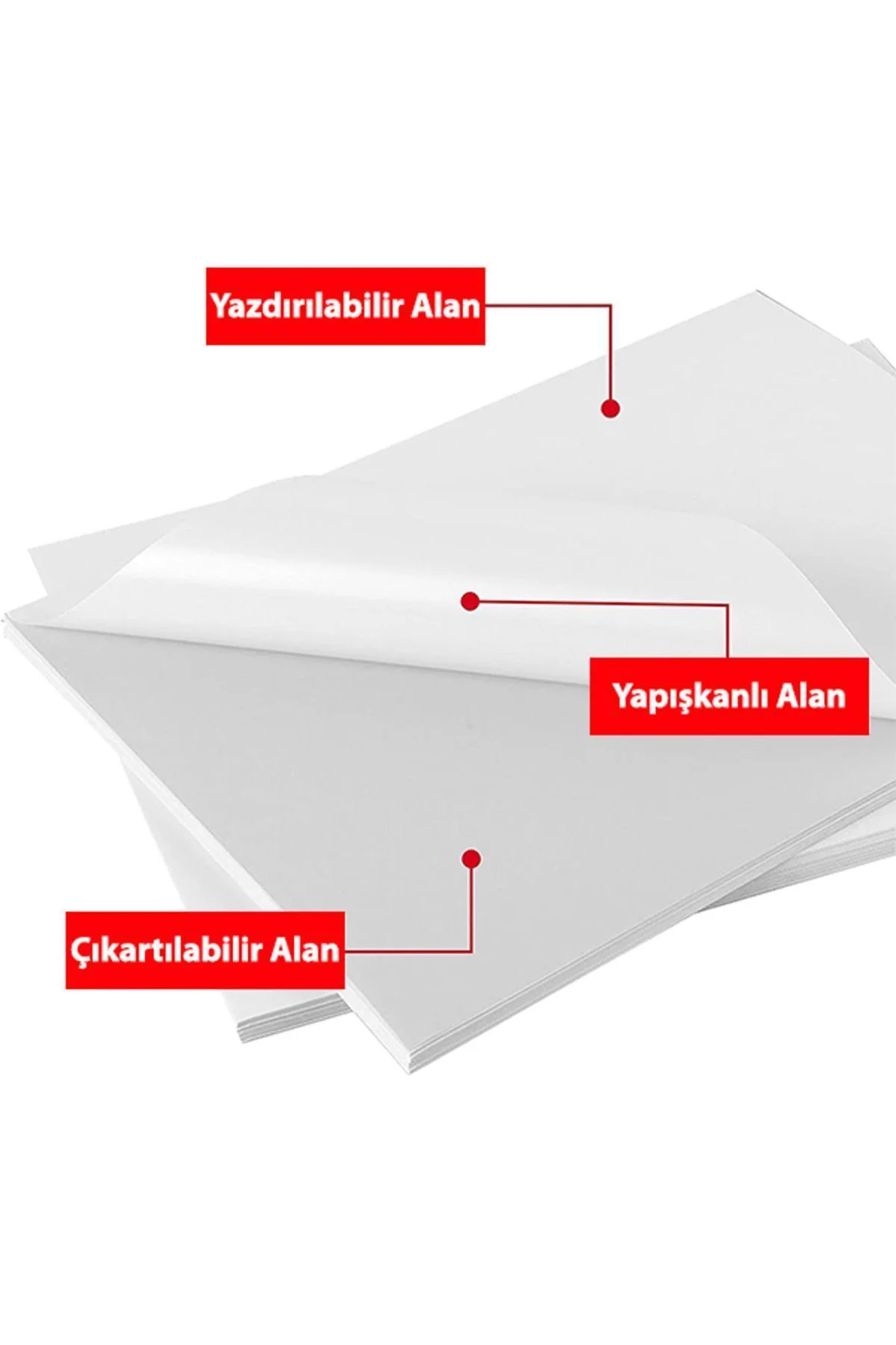 A4 Etiket 100 tane A4 Yapışkanlı Etiket A4 Lazer Etiket A4 Baskıs